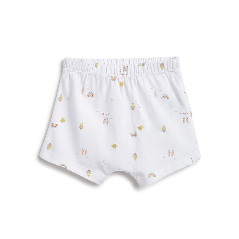 Infants White T-shirt with Short Pants image number 2
